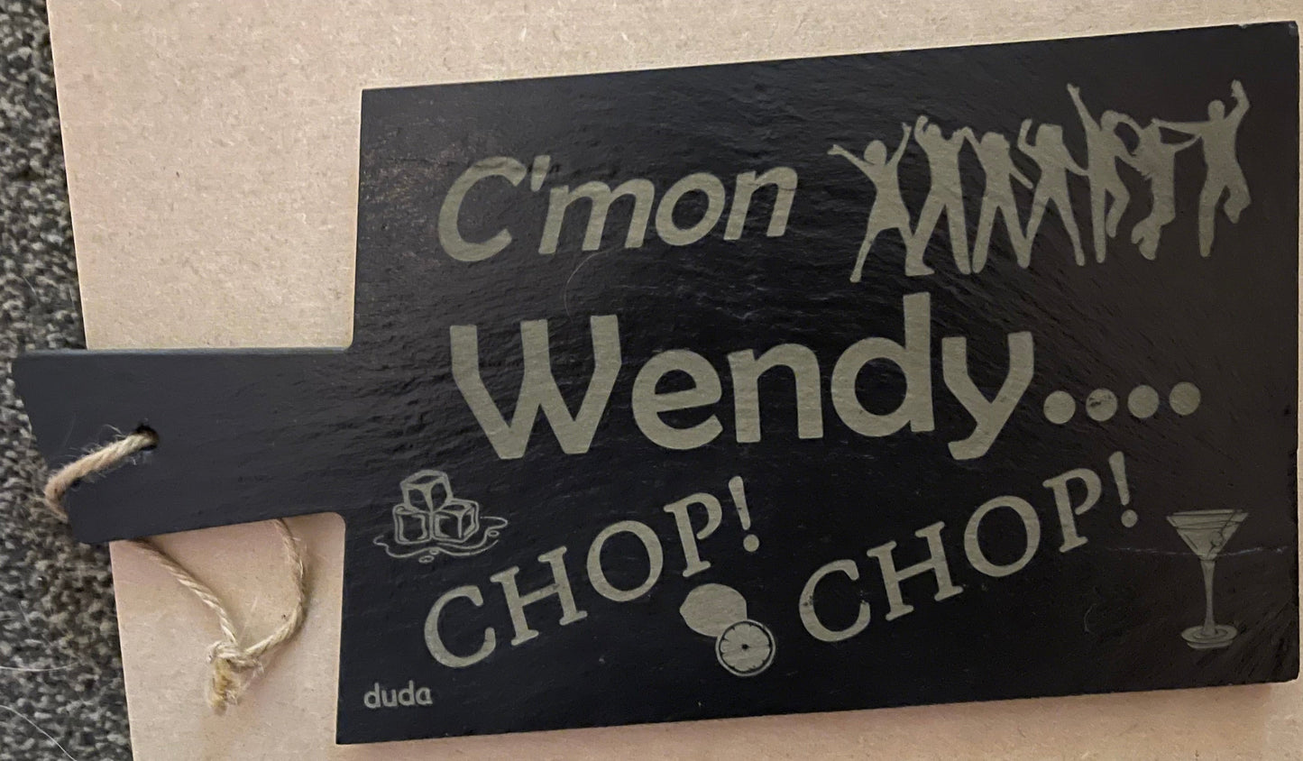 Laser Engraved Slate Chopping Board